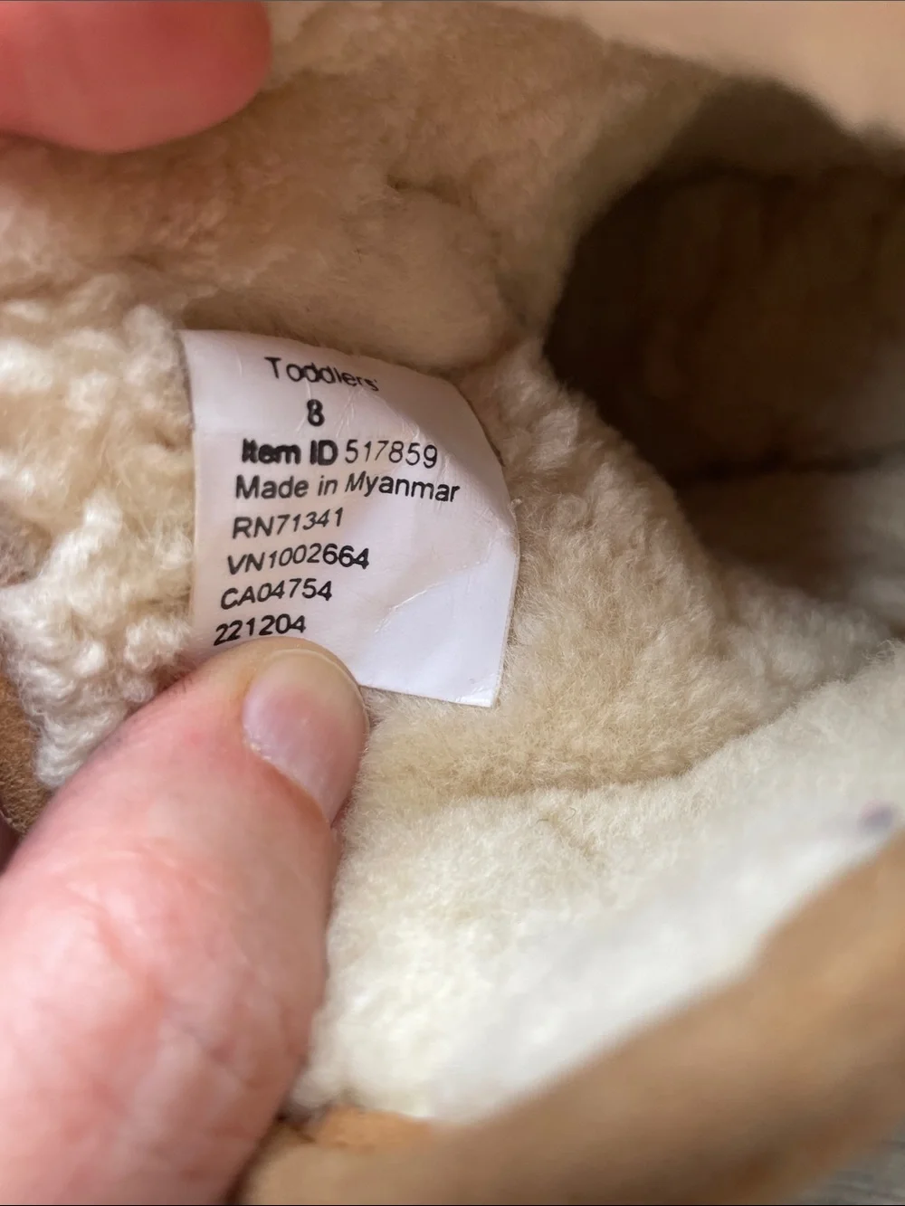 LLBEAN shearling boots toddler 8